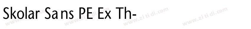 Skolar Sans PE Ex Th字体转换